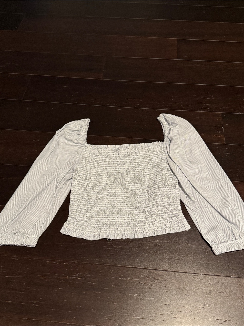 Dkny Smocked Crop Top